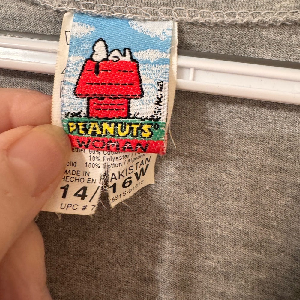 Peanuts Women’s XL Baseball Jersey VINTAGE RARE - Picture 4 of 10